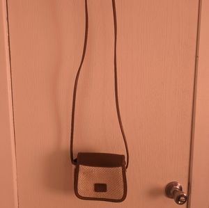 Liz Brown and white small bag